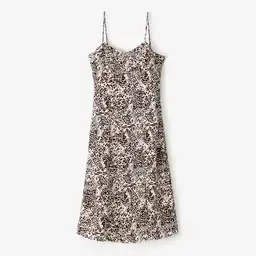 Vestido Midi Con Tiras Ajustables en Tejido Plano Femenino Lowit Gef