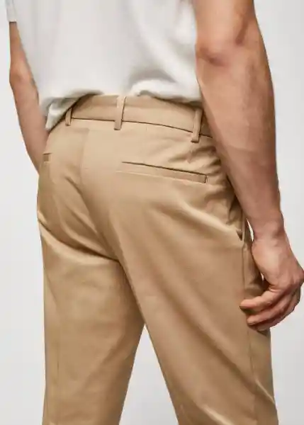 Pantalón Dublino Camel Talla 38 Hombre Mango