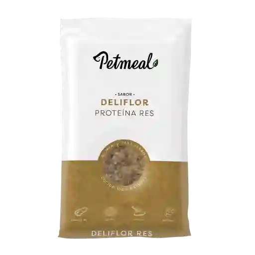 Petmeal Comida para Perro Húmeda Deliflor de Res