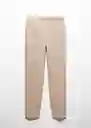 Pantalón Tempoli Piedra Talla S Mujer Mango