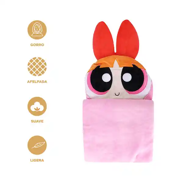 Manta Con Capucha Bombón Serie Las Chicas Superpoderosas Miniso