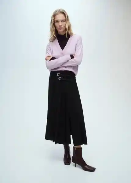 Chaqueta Cárdigan Lucca Malva Talla XS Mujer Mango