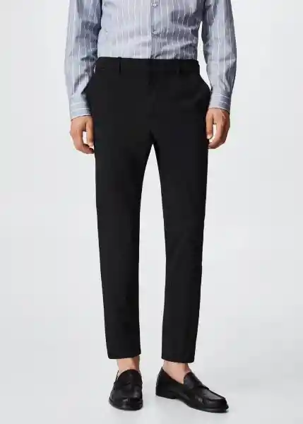 Pantalón Bologna Negro Talla 44 Hombre Mango