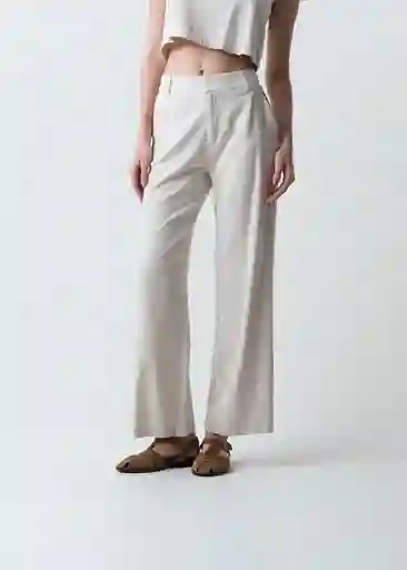 Pantalón Bruna Mujer Crudo Abedul Claro Talla 12 033G355 Naf Naf