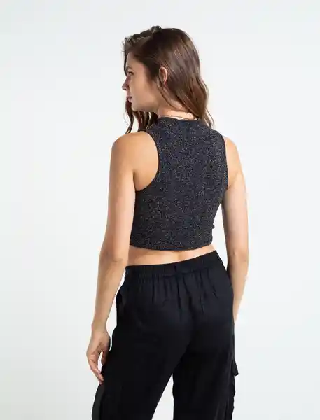 Camiseta Mujer Negro Puro Ultraoscuro Talla M - 509E003 Naf Naf