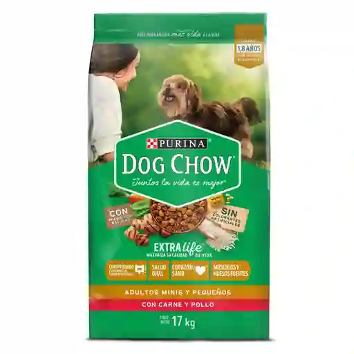 Comida para perro Dog Chow Adulto minis y pequeños x 17 kg