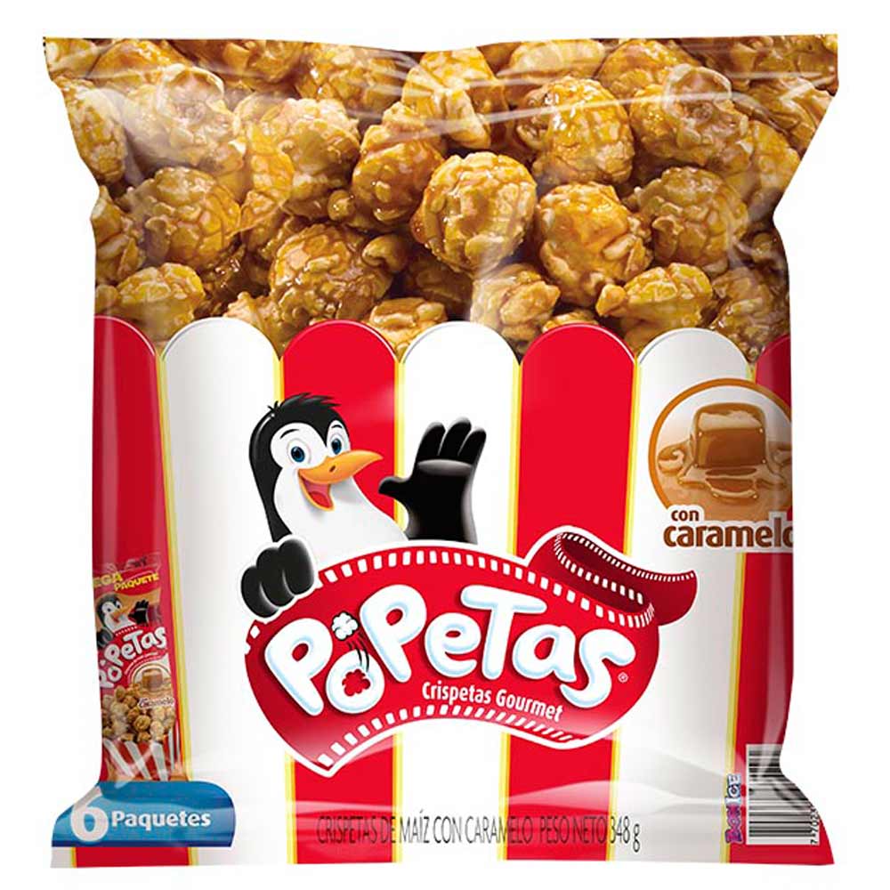Popetas Crispetas Sabor Caramelo 348 g