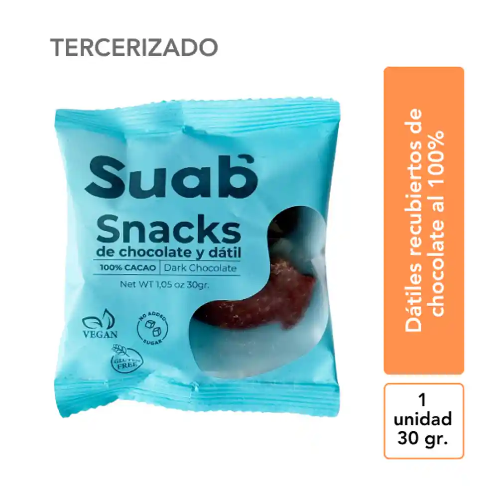 Suab Nuggets de Dátil Con Chocolate 100% Cacao Mini