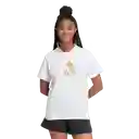 Adidas Camiseta T Met Manga Corta Lifestyle Mujer Blanco Talla L