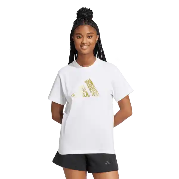Adidas Camiseta T Met Manga Corta Lifestyle Mujer Blanco Talla L