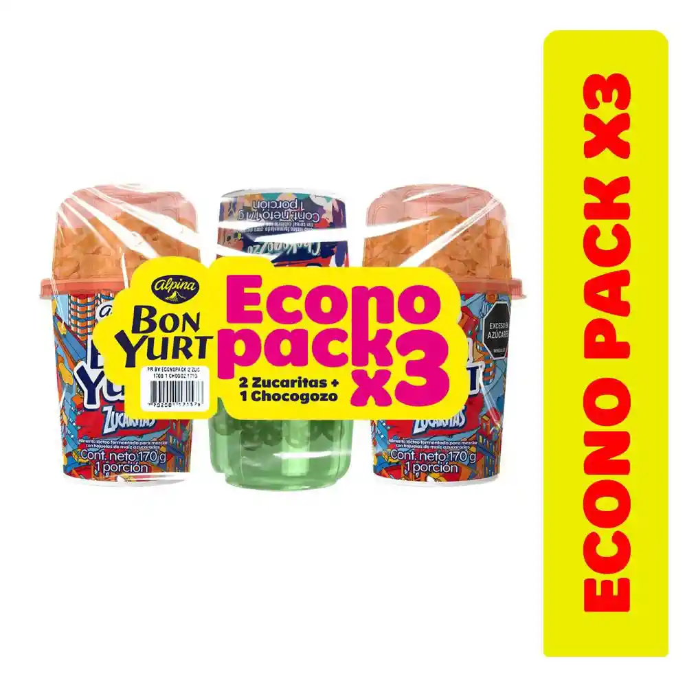 Alimen Lácteo Fermentado Mezclar Bon Yurt Oferta Econopack X3 (511 Gr)