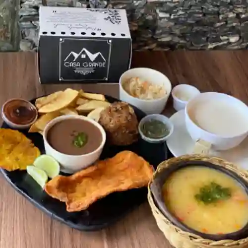 Menú con Unidad de Chuleta de Pollo