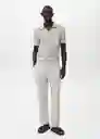 Camiseta Polo Onda Hielo Talla M Hombre Mango