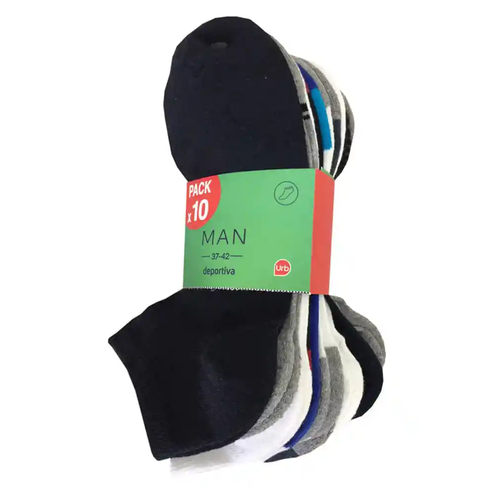 Media Deportiva Caballero Ref X10 Talla 10-12 Negro