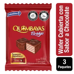 Quimbayas Galletas Mini Wafer Cubiertas de Chocolate