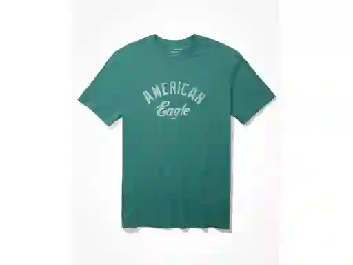 American Eagle Camiseta Gráfica Verde Talla X-Small