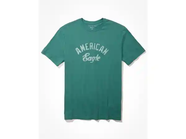 American Eagle Camiseta Gráfica Verde Talla X-Small