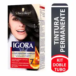 Igora Vital Tinte en Permanente Tono 1-1 Negro Azul