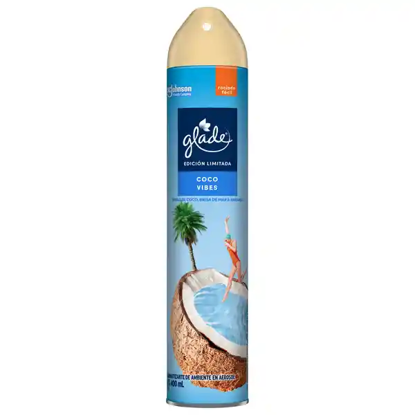 Glade Ambientador Aerosol Coco Vibes 400 mL