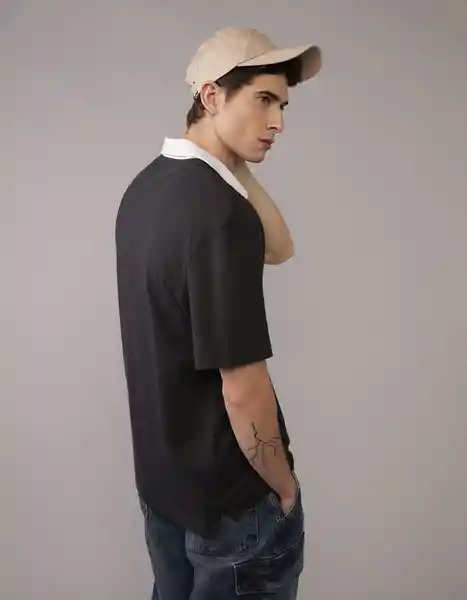 Polo Hombre Negro Talla: XXL 4881167 American Eagle