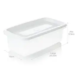Estra Recipiente Plus Rectangular Blanco 4-1043641