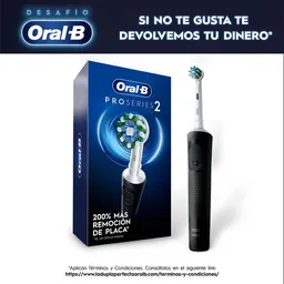 Oral B PRO Series 2 Cepillo de Dientes Eléctrico Cabezal Redondo Advanced Clean Negro
