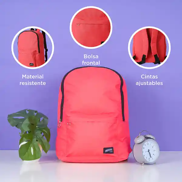 Mochila Básica Rojo Miniso