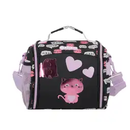 Xtrem Lonchera Térmica Para Niñas New Break Gatos Negra