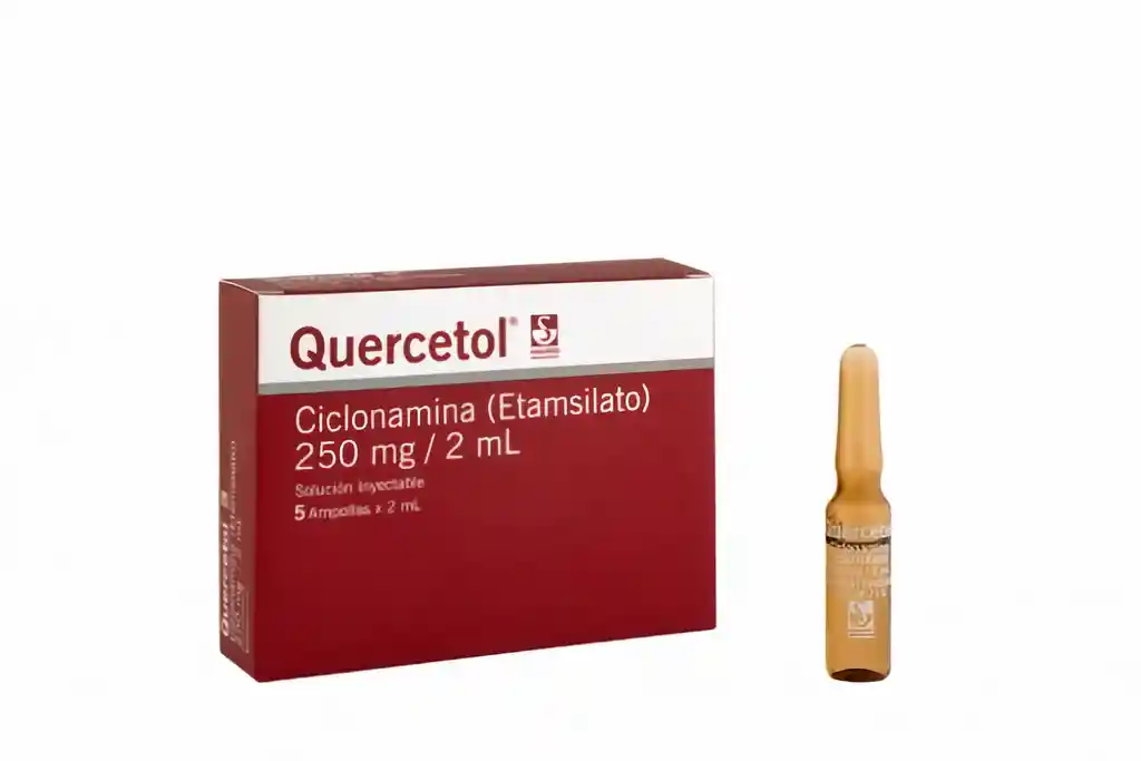 Quercetol 250Mg/2Ml Sol Iny Caj X 5 Amp