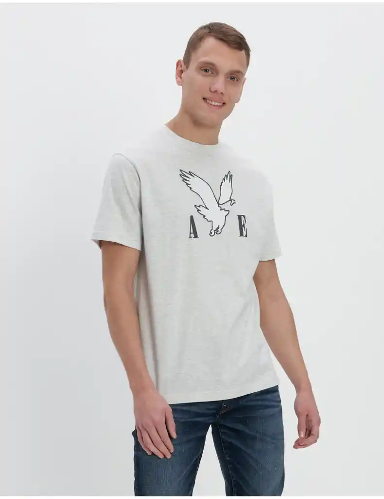 Camiseta Hombre Gris Talla MEDIUM 400386938599 American Eagle