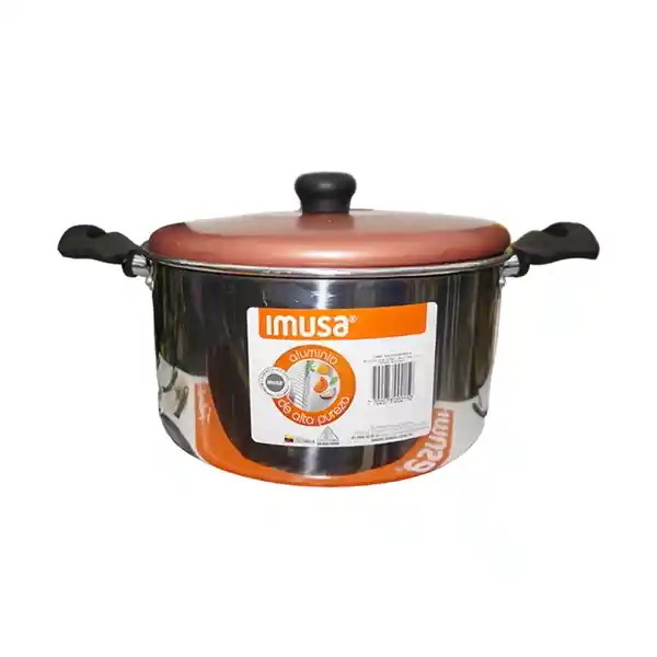 Imusa Olla en Aluminio Tapa Fenol Roja de 4.7 L 22 cm