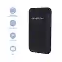 Tarjetero Magnético Para Teléfono Life is For Fun Negro Miniso