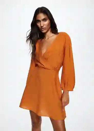 Vestido Amelie-W Naranja Talla S Mujer Mango