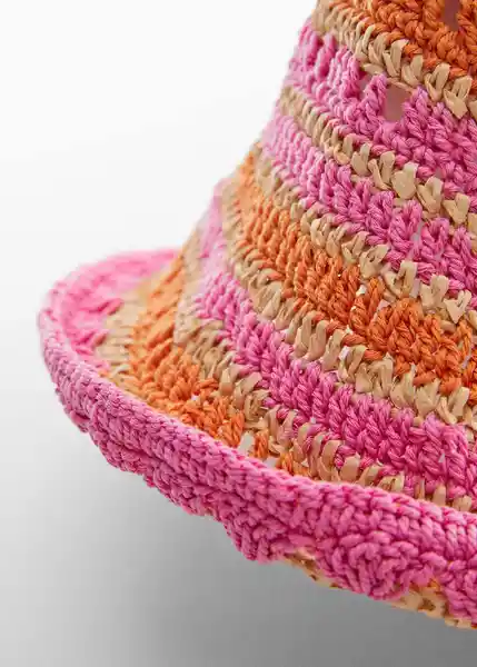 Gorro Andros Rosa Talla 99 Mujer Mango