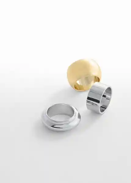 Pack Anillo Suri Plata Talla L Mujer Mango