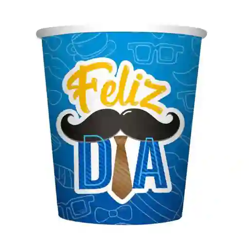 Vasos Carton Fiesta Bigotes Sempertex 7703340394275