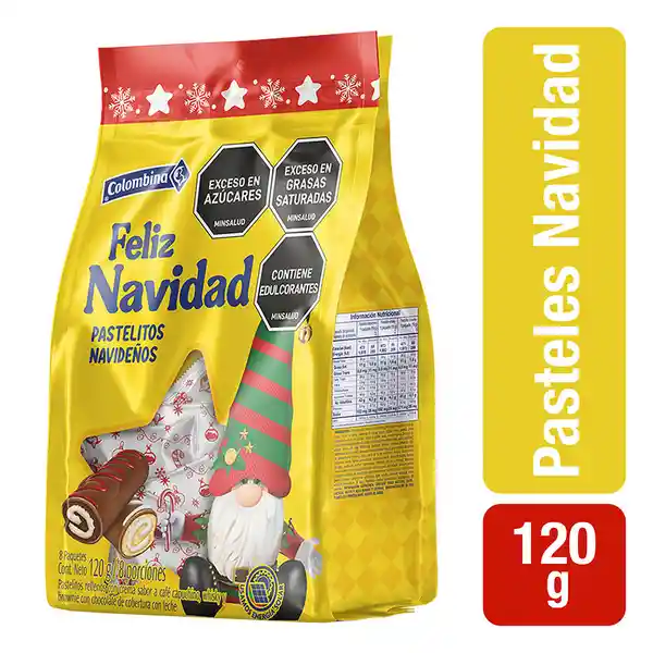 Colombina Pastelitos Navideños Feliz Navidad 