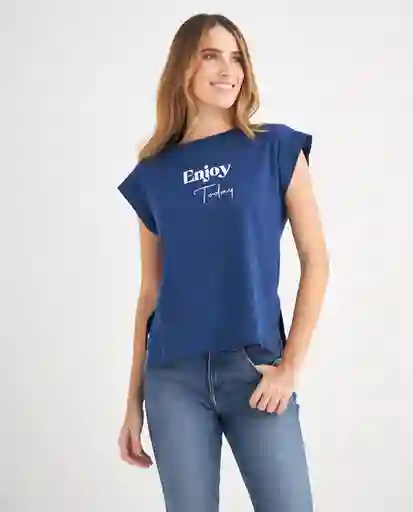 Camiseta Azul Rey Oscuro Talla S 409F025 Esprit