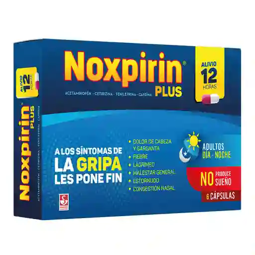 Noxpirin Plus (50 mg/30 mg/5 mg/10 mg) 6 Cápsulas