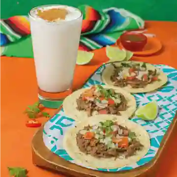 Tacos de Birria + Horchata