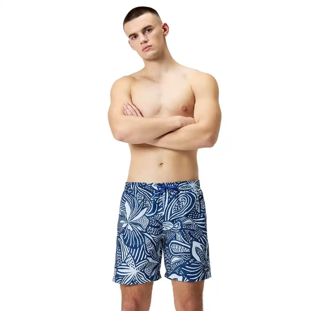 Pantaloneta Printed Leisure 18 Pulgadas V2 Hombre Azul-l