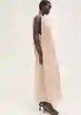 Vestido Ania Beige Talla XS Mujer Mango