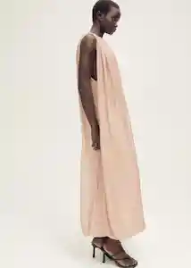 Vestido Ania Beige Talla XS Mujer Mango