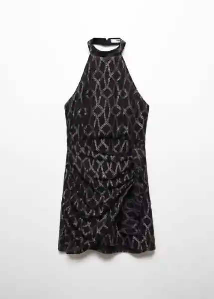 Vestido Night Negro Talla M Mujer Mango