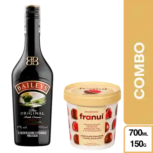 Combo Baileys Crema Whisky + Franui Frambuesas Bañadas