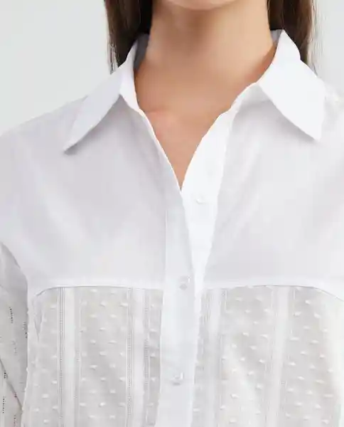 Eyelet Longsleeve Shirt Blanco 0 Claro Talla L Mujer Chevignon