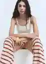 Pantalón Nati Rojo Talla XS Mujer Mango