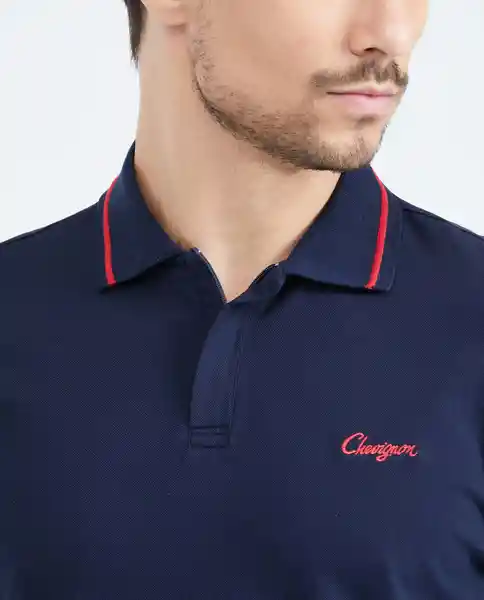 Camiseta Polo Zipper Smart Azul Dark Ultraoscuro T. S Chevignon