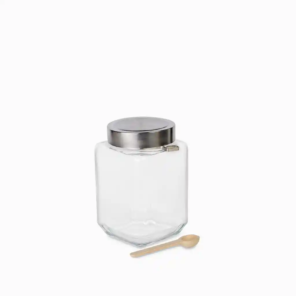 Recipiente Cubo Con Cuchara Madera Ambiente Gourmet