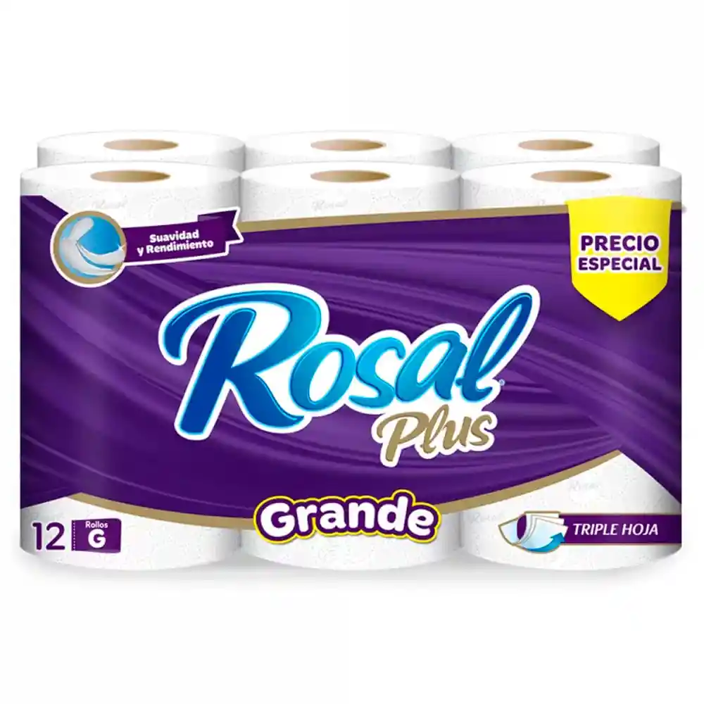 Rosal Papel Higiénico Plus Grande Triple Hoja
